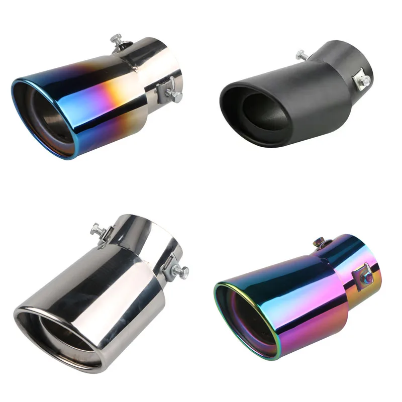 Universal carbon fiber exhaust tips modified rear exhaust muffler car acessories Stainless Steel remus exhaust tip