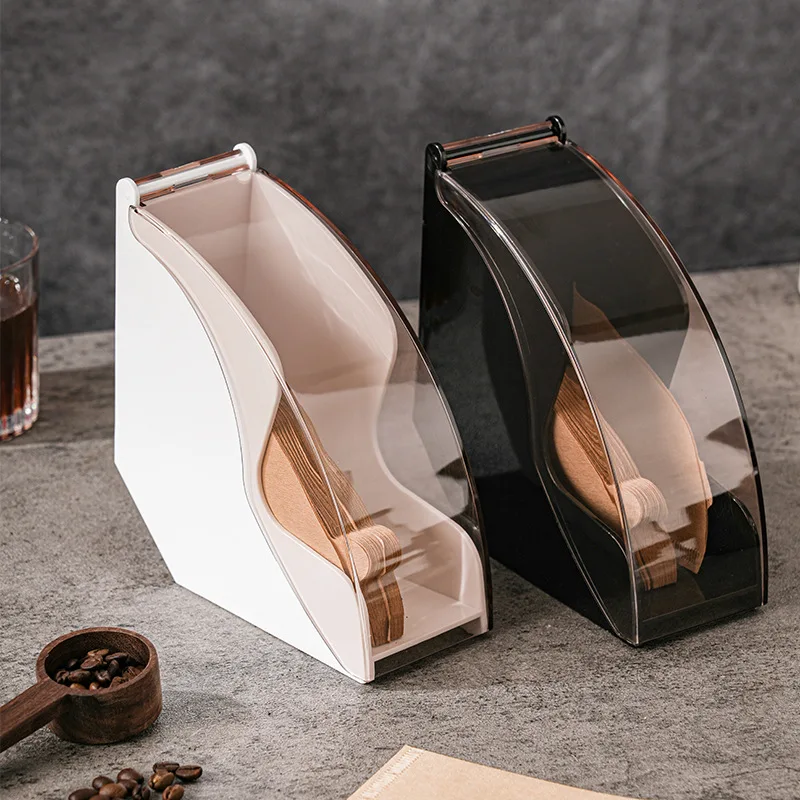 

Coffee filter paper holder plastic box coffee bar storage holder dust-proof box paper storage coffee