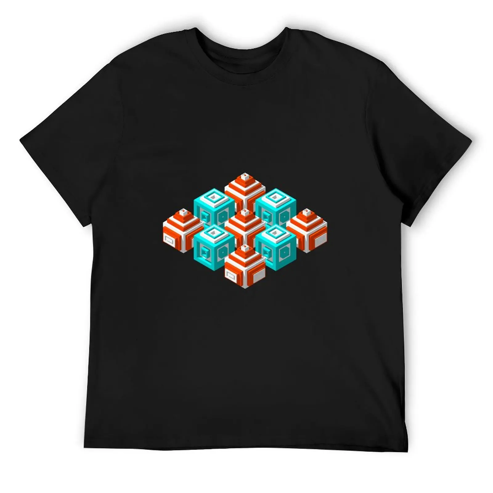 Isometric - Cubes 3x3 - 0011 T-Shirt custom shirt plus size clothes oversizeds for a boy oversized t shirt men