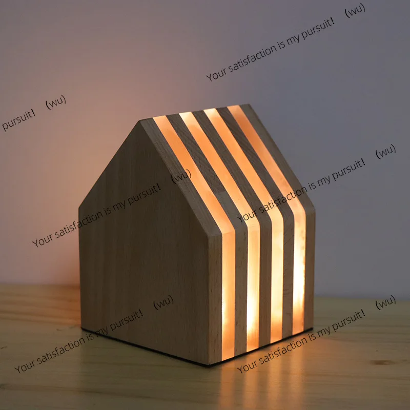 Bedroom ornaments, rechargeable wooden night light, touch dimming, warm atmosphere light gifts for friends