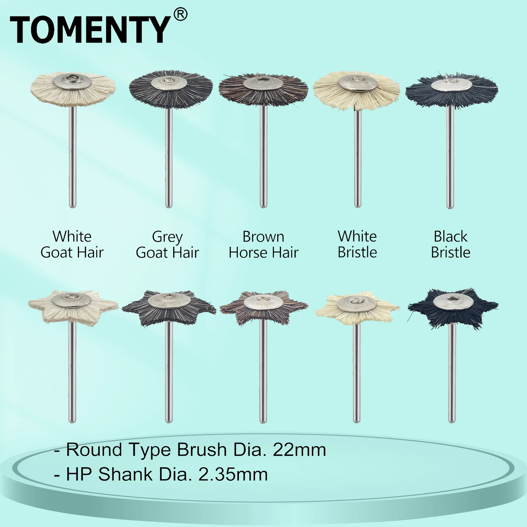 

10Pcs Dental Polishing Wheel Wool Goat Cotton Black Buffing Brush Wheel Rotary Tools Low Speed Handpiece Dentist HP Shank