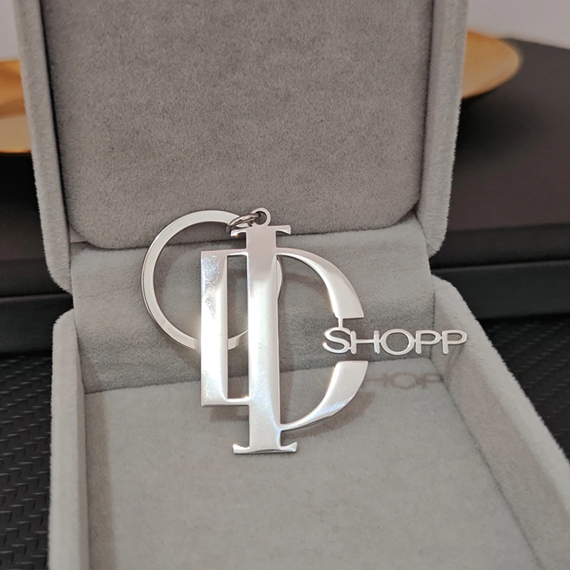 Customized Any Photo Logo Personalized Keychain Children Drawing Jewelry Gift Custom Keychain Pairing Stainless Steel Keyholders