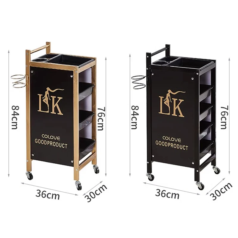 Vassoio per salone di bellezza carrello per cosmetici mobili carrello per barbiere macchina per cassetti ruote unità stazione per armadietto Muebles