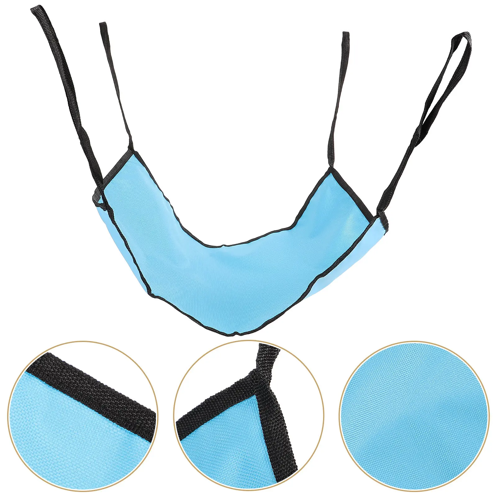 Waterproof Cat Cradle Hanging Bed Blue Size L Air Permeable Net Cloth Pet Hammock Cat Bed Cushion for Window Door Chair Stairs