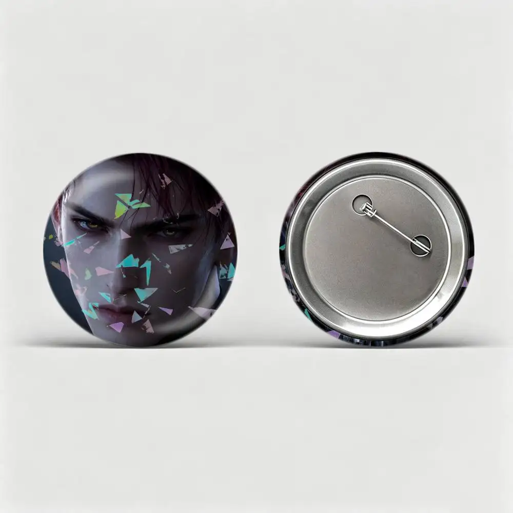 Love and Deepspace V-Valko wolf  Custom Tinplate Round Button Badges Pins Brooches for Clothes Backpack