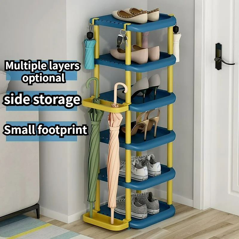 Shoe Rack Simple Doorway Home Interior Multi-layer Small Narrow Modern Storage Artifact Bedroom Dormitory Shelf  Shoe Cabinet