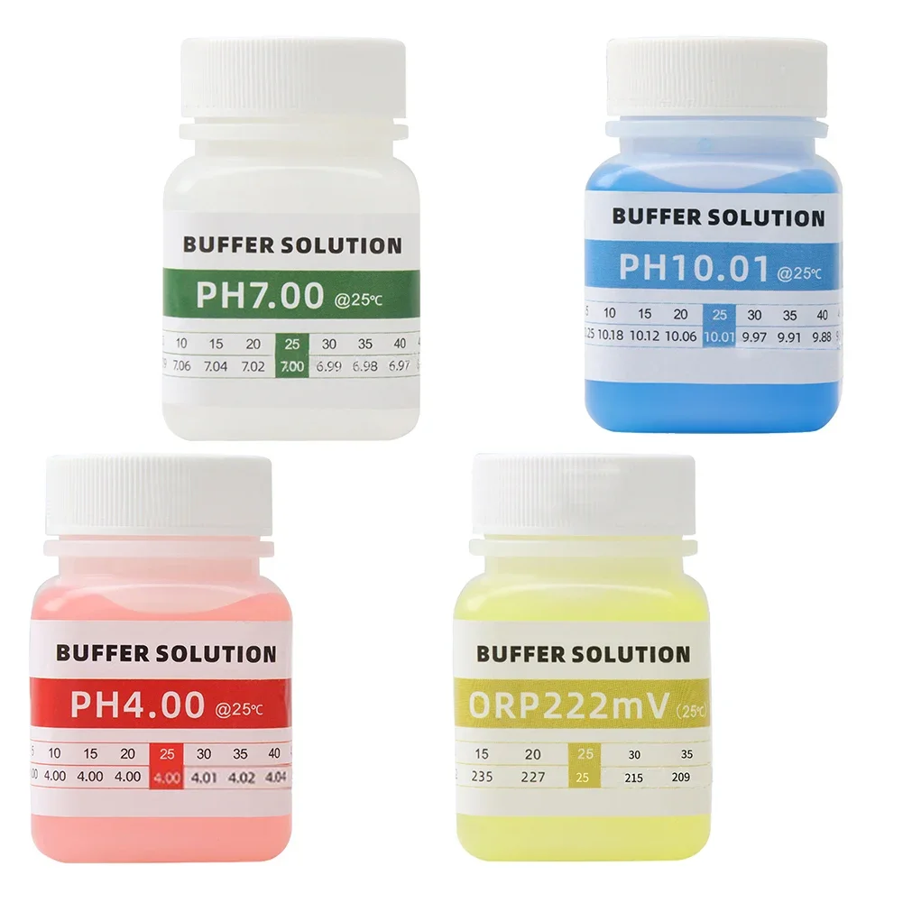 50ML PH Meter Standard Solution Calibration Kit 4.00/7.00/10.01/222mV ORP Tester 43*43*53mm PH 4.00/ 7.00/ 10.01 PH Calibration