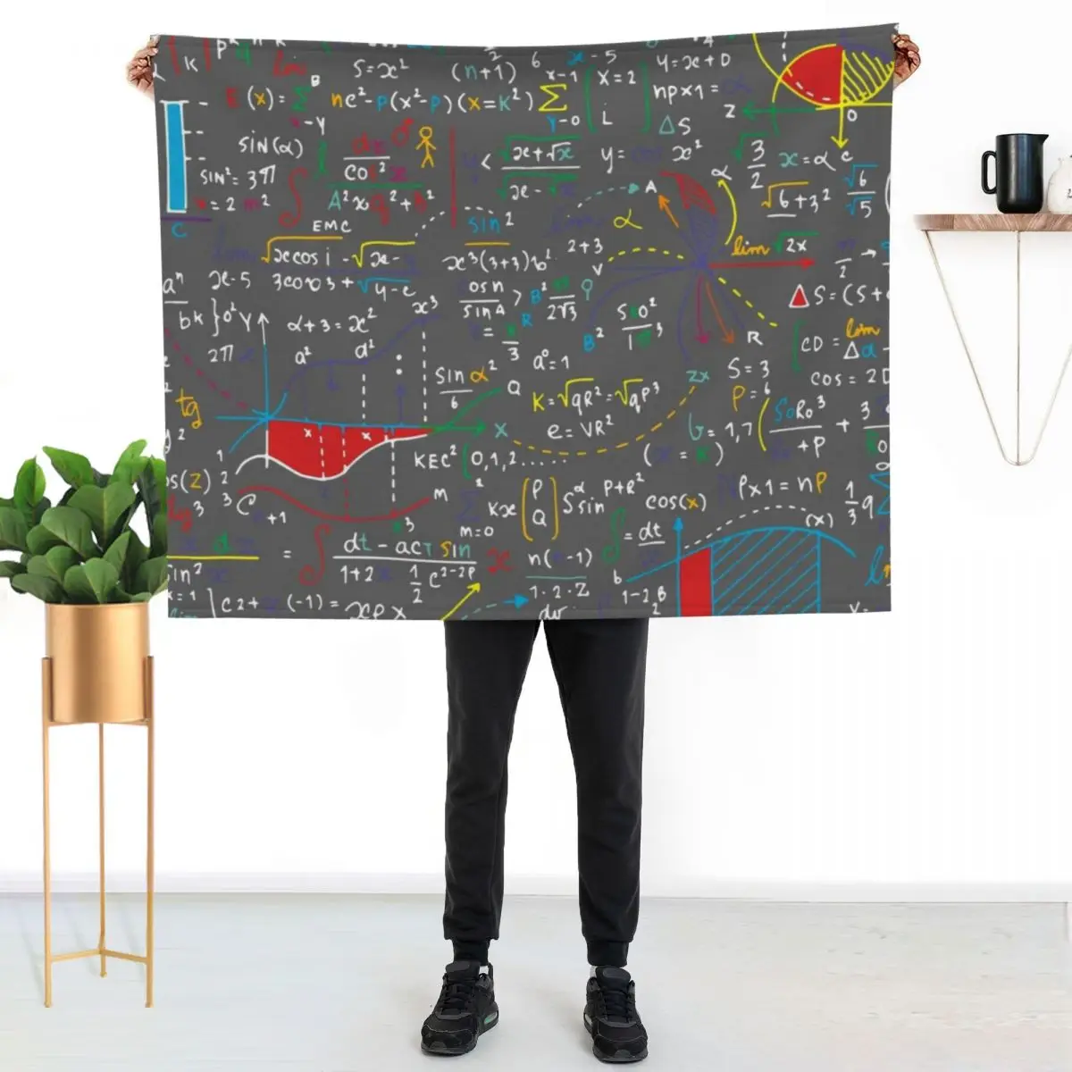 Math Handwritten Throw Blanket Weighted Decorative Sofa Sofa Quilt warm for winter Large Bed Fashionable Blankets