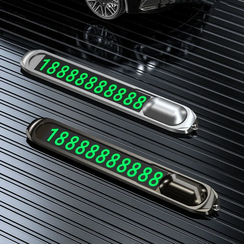 

Phone Number In The Car Business Card Temporary Parking Card Plate Car Stickers Styling Hidden Switch Auto Accessories