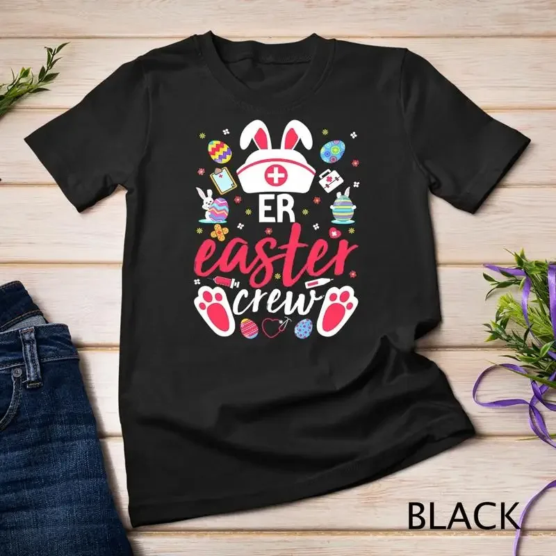 ER Easter Nurse Crew Easter Day Emergency Room Nurses Bunny Unisex T shirt
