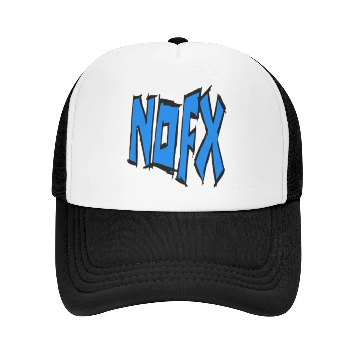 

Blue NOFX Artistic Lettering Cool Mesh Baseball Cap Mens Adult Peaked Caps Four Seasons Dat hats