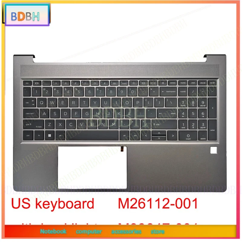 For ZBook 15 Power G7 G8 15.6 inch laptop palm rest upper cover case keyboard M99647-001 M26110-031 M26110-071 M26112-061