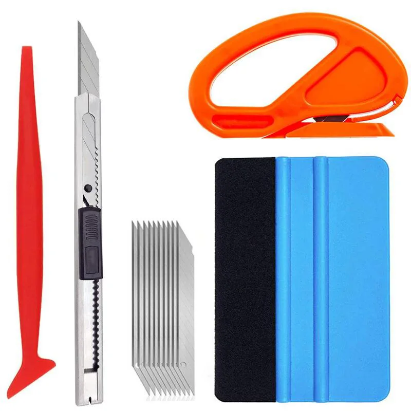 

14-Piece Car Film Set Smooth Scraper Car Film Modification Carving Knife Replaceable Blades