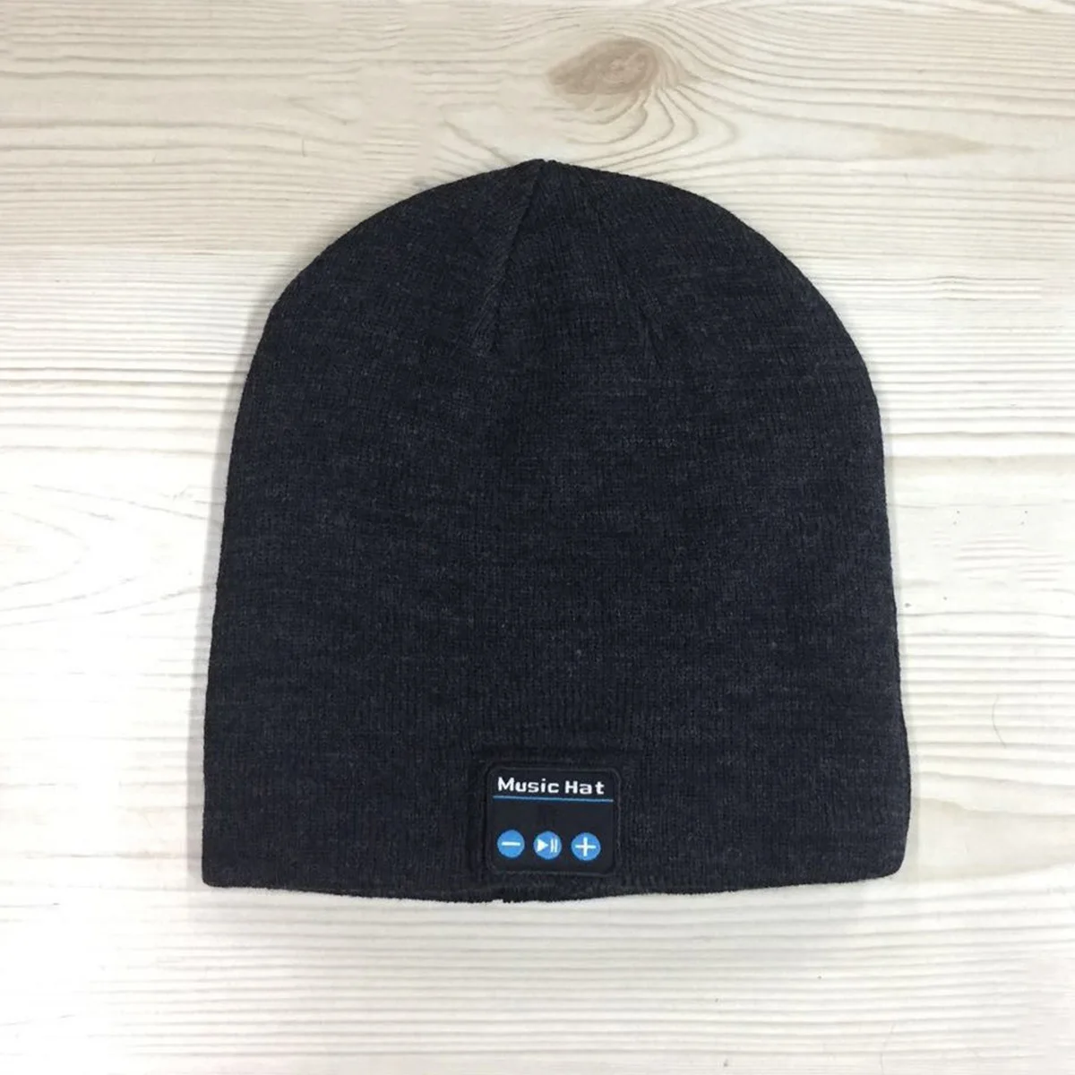 หมวกถักดนตรี .2 ไมโครโฟนในตัว 10M แฮนด์ฟรี สีเทาเข้ม สำหรับกีฬากลางแจ้ง ท่องเที่ยว วิ่งจ๊อกกิ้ง เล่นสกี