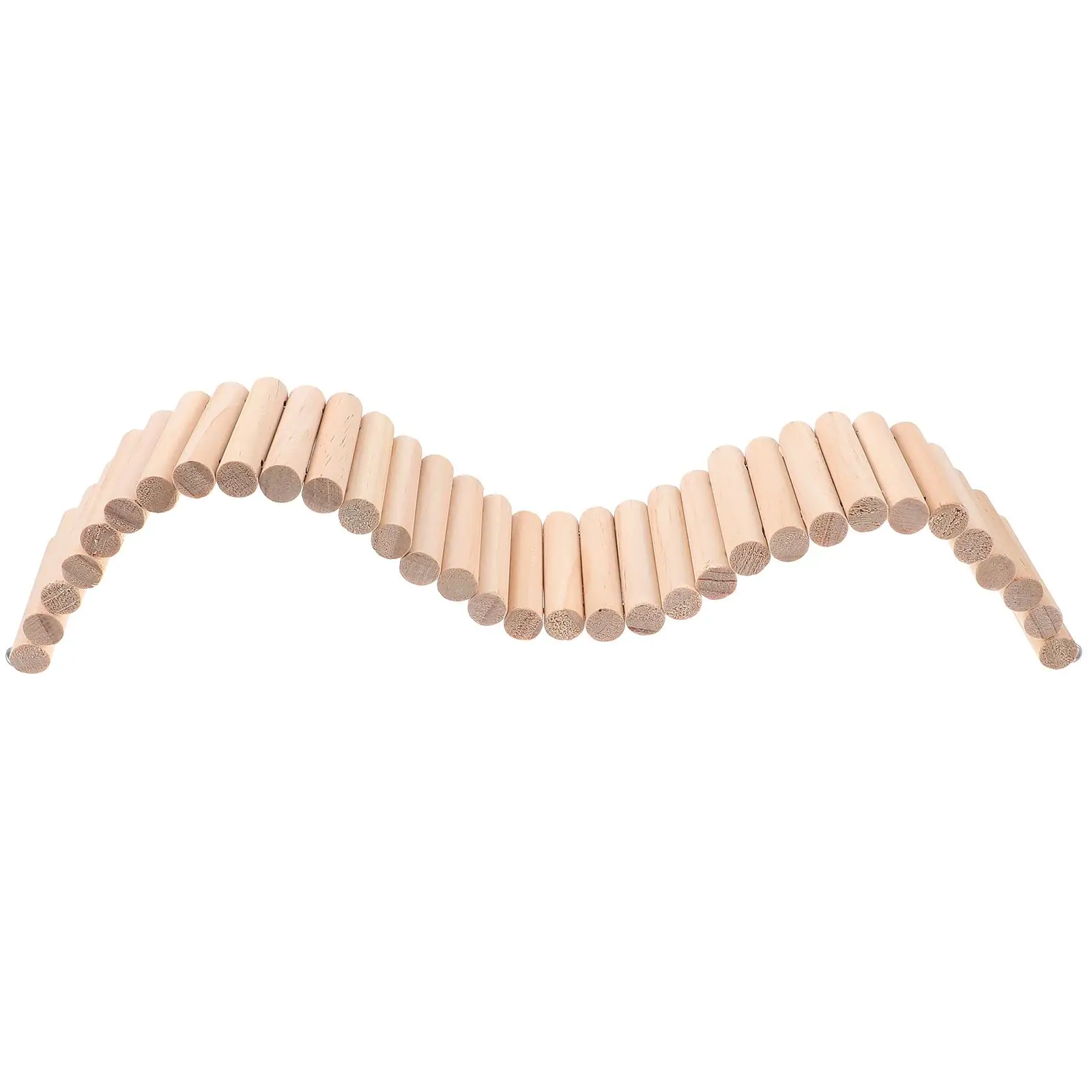 

6x40cm Natural Wood Dragon Cat Hanging Bridge Toy Portable Lightweight Hamster Ladder Chinchilla Rat Platform Climb Guinea Pig