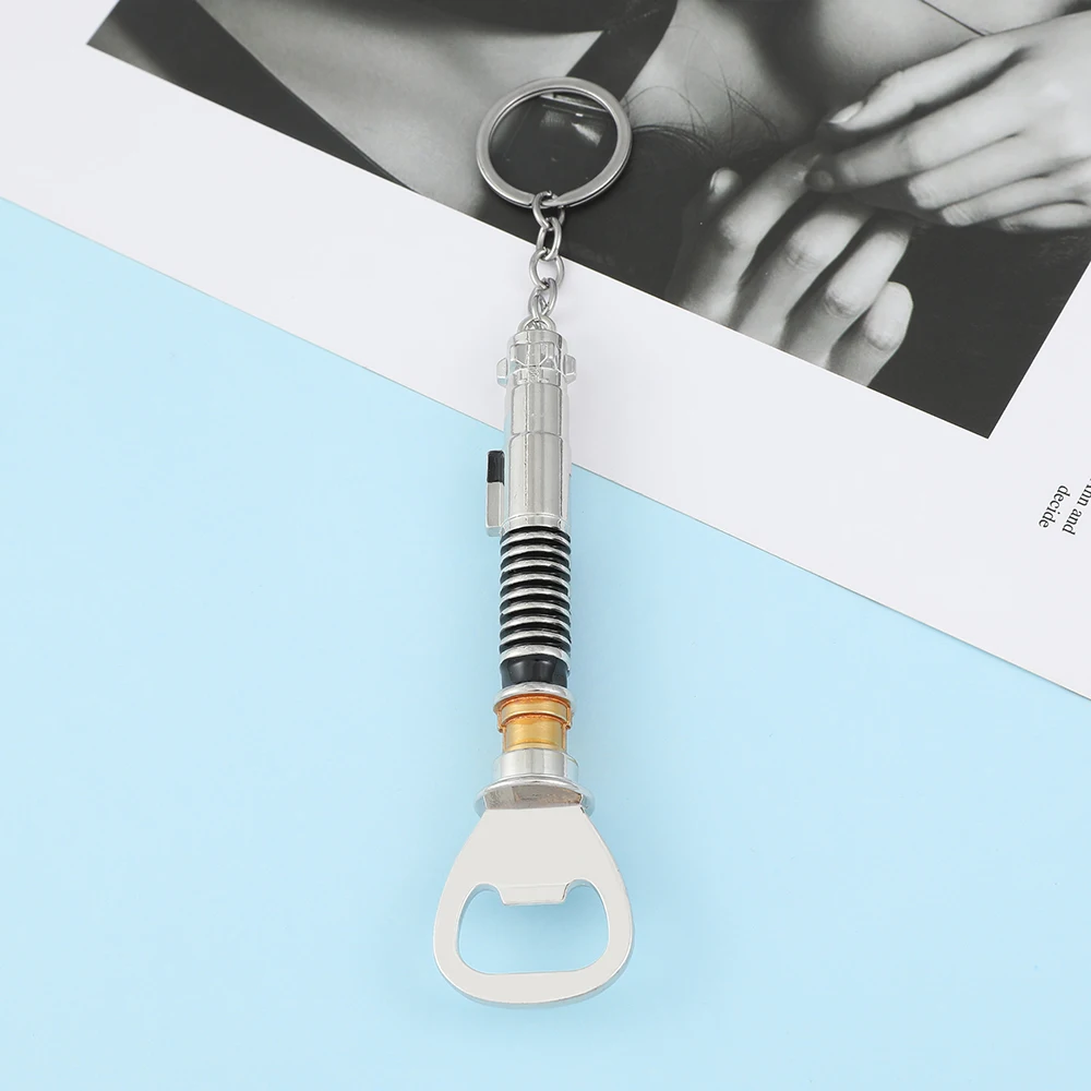 Luke's Lightsaber Return of the Jedi Metal Bar Beer Bottle Opener Keychain Cap Remover view 6