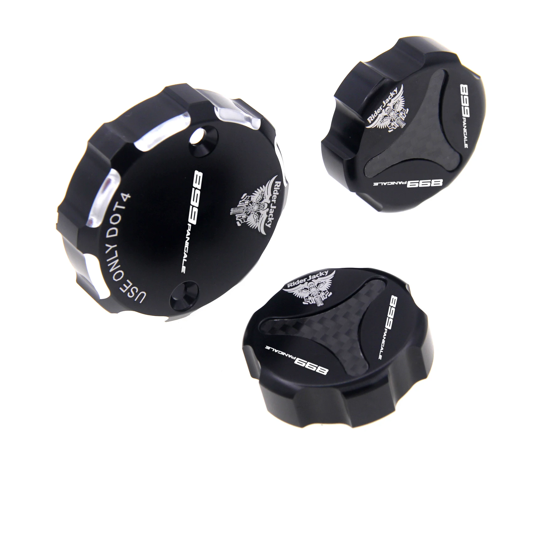 

For Ducati 899 Panigale 2014-2016 2015 Motorcycle Front Brake Clutch & Rear Brake Fluid Reservoir Cover Cap