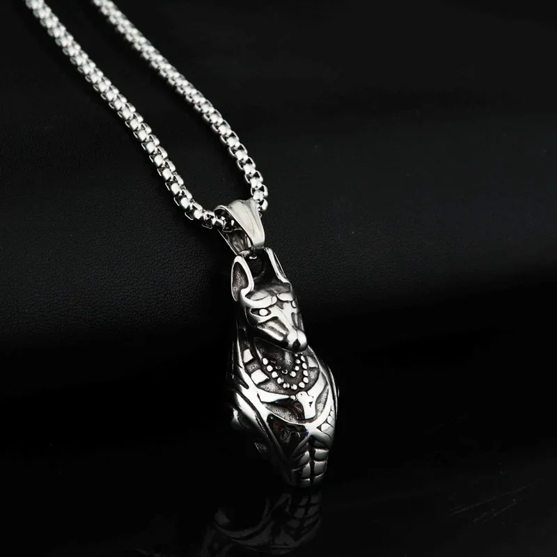 Trendy Egyptian Werewolf Patronus Pendant Necklace Men Women Fashion Cool Hip Hop Amulet Jewelry Gifts