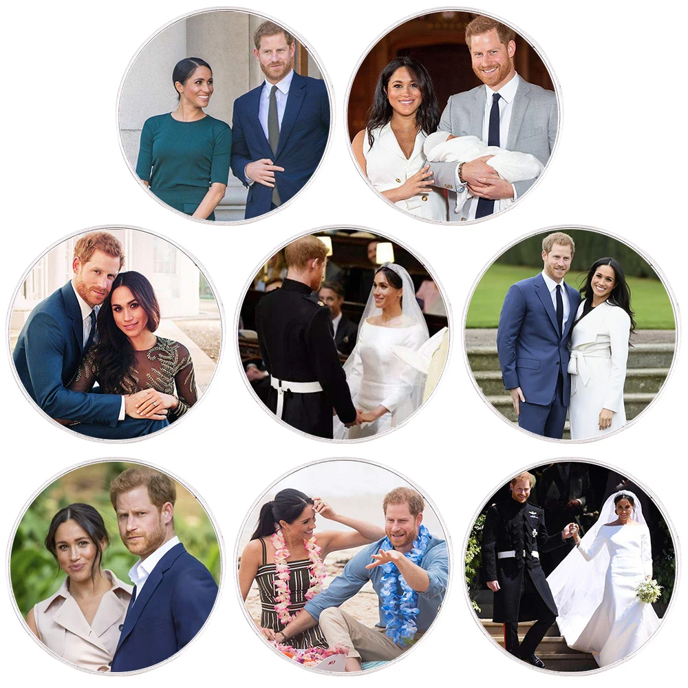 Prince Harry and His Wife Commemorative Coins High-quality Art Craft Challenge Coin Commercial Collection Holiday Gift