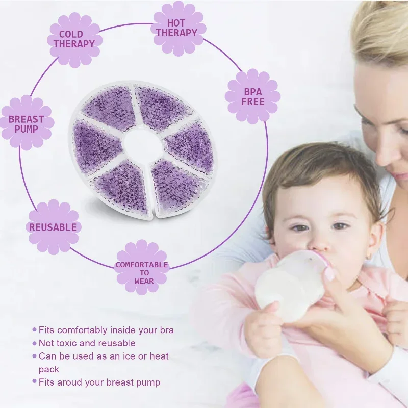 Breast Therapy Pads Hot Cold Breastfeeding Gel Pads, Breastfeeding Essentials and Postpartum Recovery Nursing Pain Relief