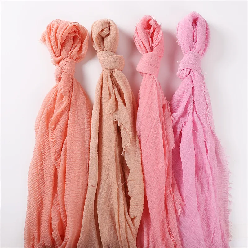 Women New Cotton Linen Scarf For Girls Students Autumn Winter Solid Color Scarves Retro Soft Foulard Viscose Female Wrap Shawls