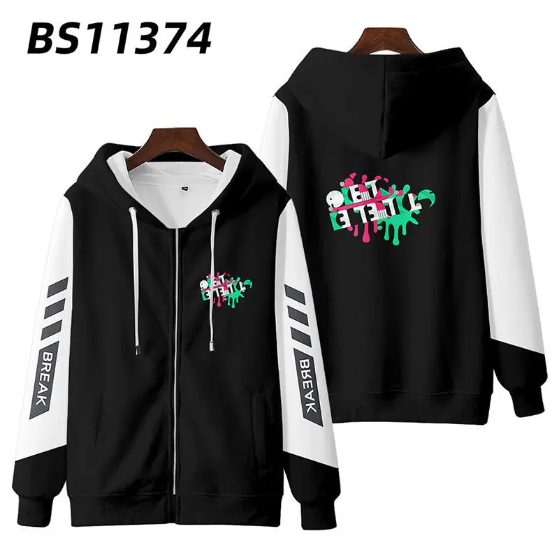 Kids Game Splatoon 3 3D Print Zip Up Hoodie Women Men Graphic Sweatshirt Streetwear Hip Hop Cosplay Zipper Hooded Jacket Outwear