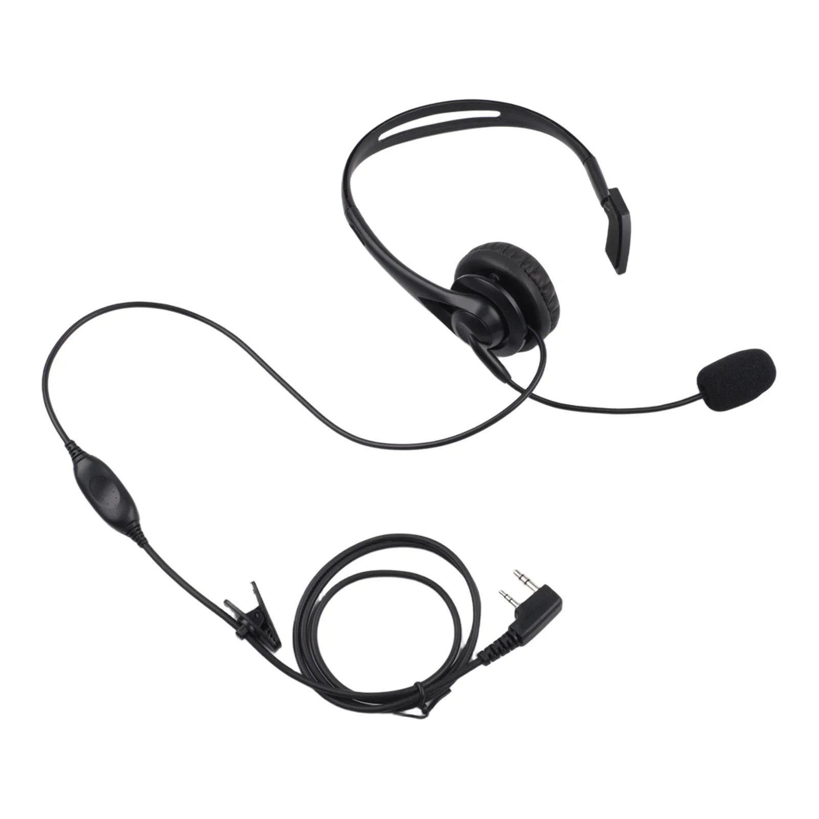 Earbud Microphone 2-pin PTT Headset K-type 2-pin Connector Microphone For Clear Audio Noise Reduction For Loud Places