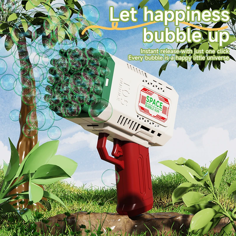 45 hole hand-held bubble gun outdoor wedding game lighting bubble gun toy children's bubble blowing toy without battery bubble w