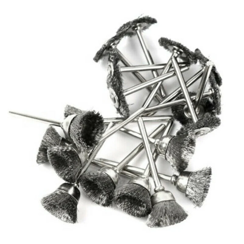 AB51 Stainless Steel Wire Brush Set for Rotary Tool Die Grinder Flat Wheel Cup