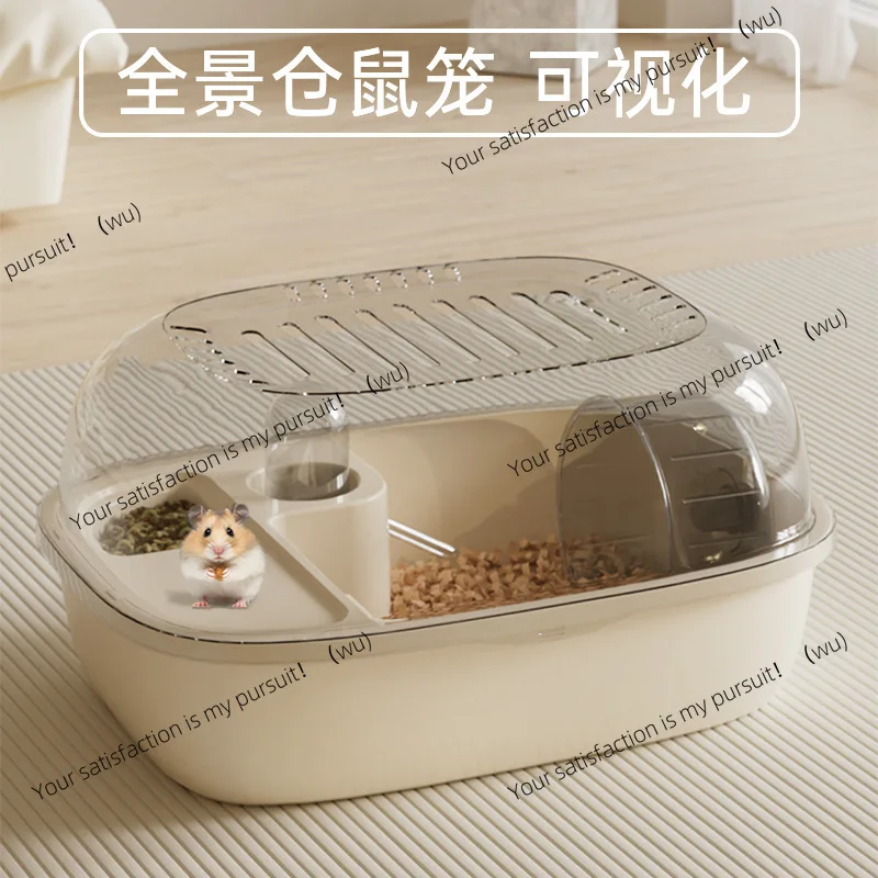 Hamster cage luxury panoramic hamster villa double deck clear acrylic hamster dodging nest golden bear nest