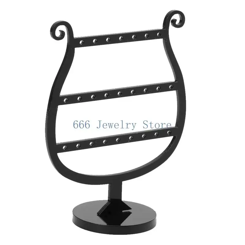 F2TD 2 In 1 Earrings Studs 25 Hole Display Stand Holder Acrylic Jewellery