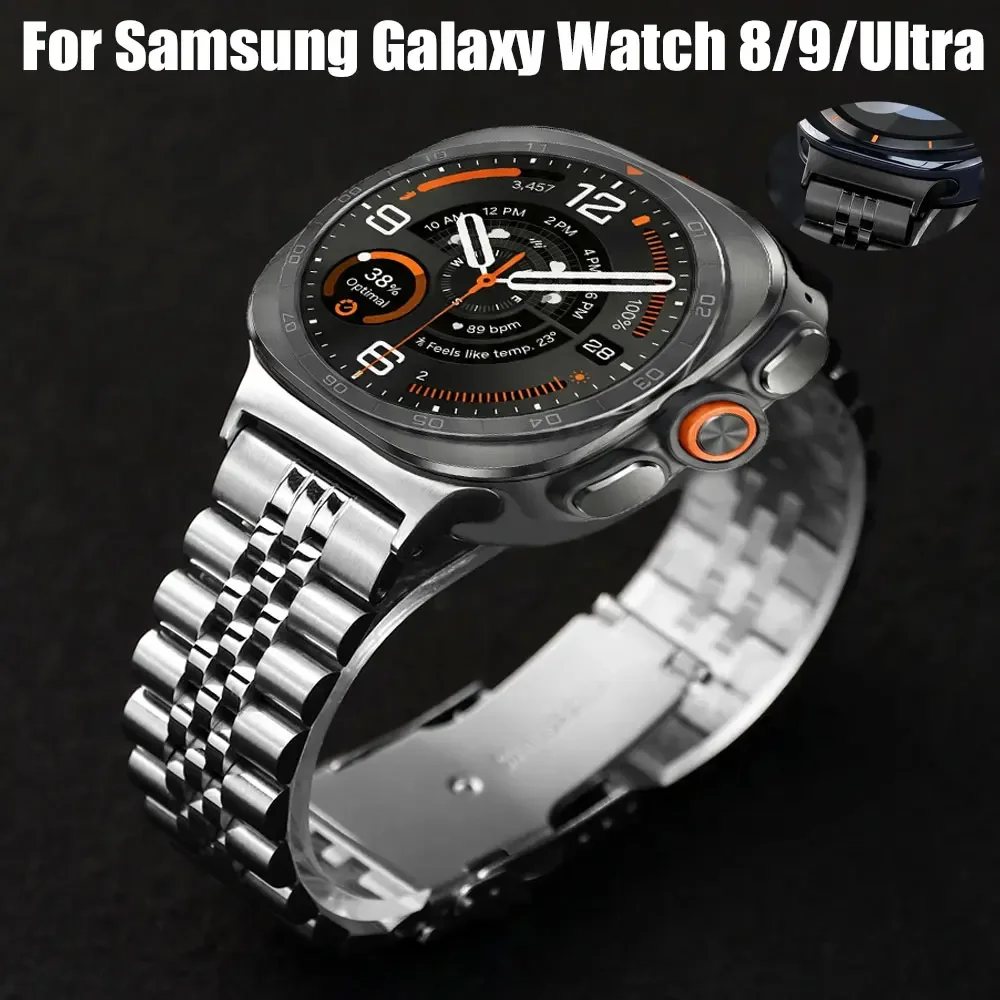 Metal Bracelet For Galaxy Watch Ultra2 47mm/Ultra 2025 Wristband Strap For Samsung Watch 9 8 40mm 44mm 8Classic 46mm Watchband