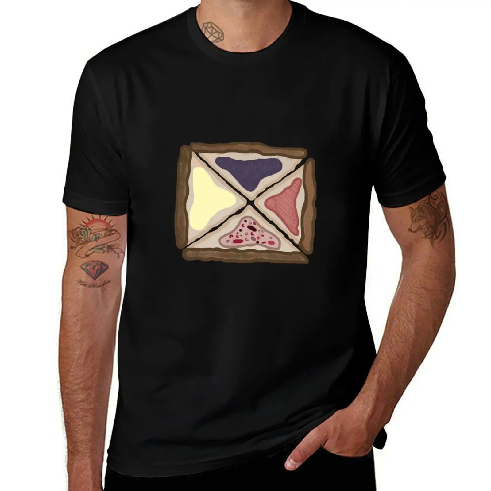 moony toast! - colored version T-Shirt Daily Work Short Sleeve Top