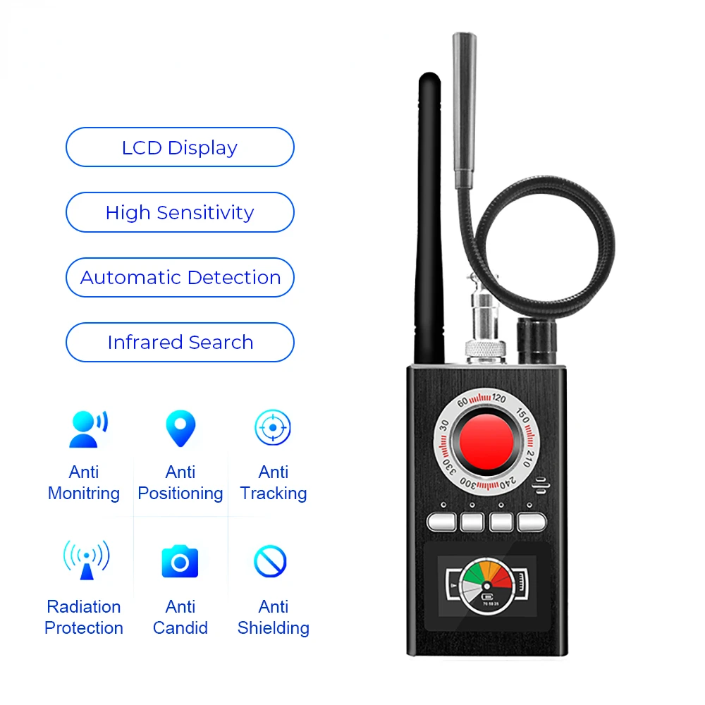 

K88 Anti Candid Camera Detector RF GPS Signal Scanner Tracker Finder Jammer Audio Signal Blocker Protect Privacy Audio GSM Bug