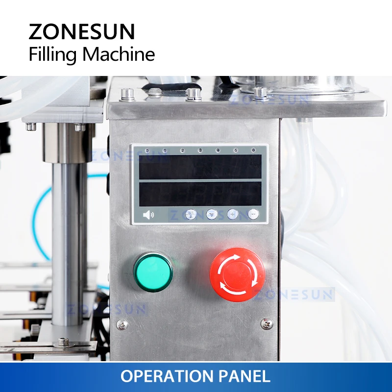 ZONESUN ZS-YTZL500 riempitrice pneumatica semiautomatica per vuoto da tavolo riempitrice per bottiglie d'acqua per profumo liquido