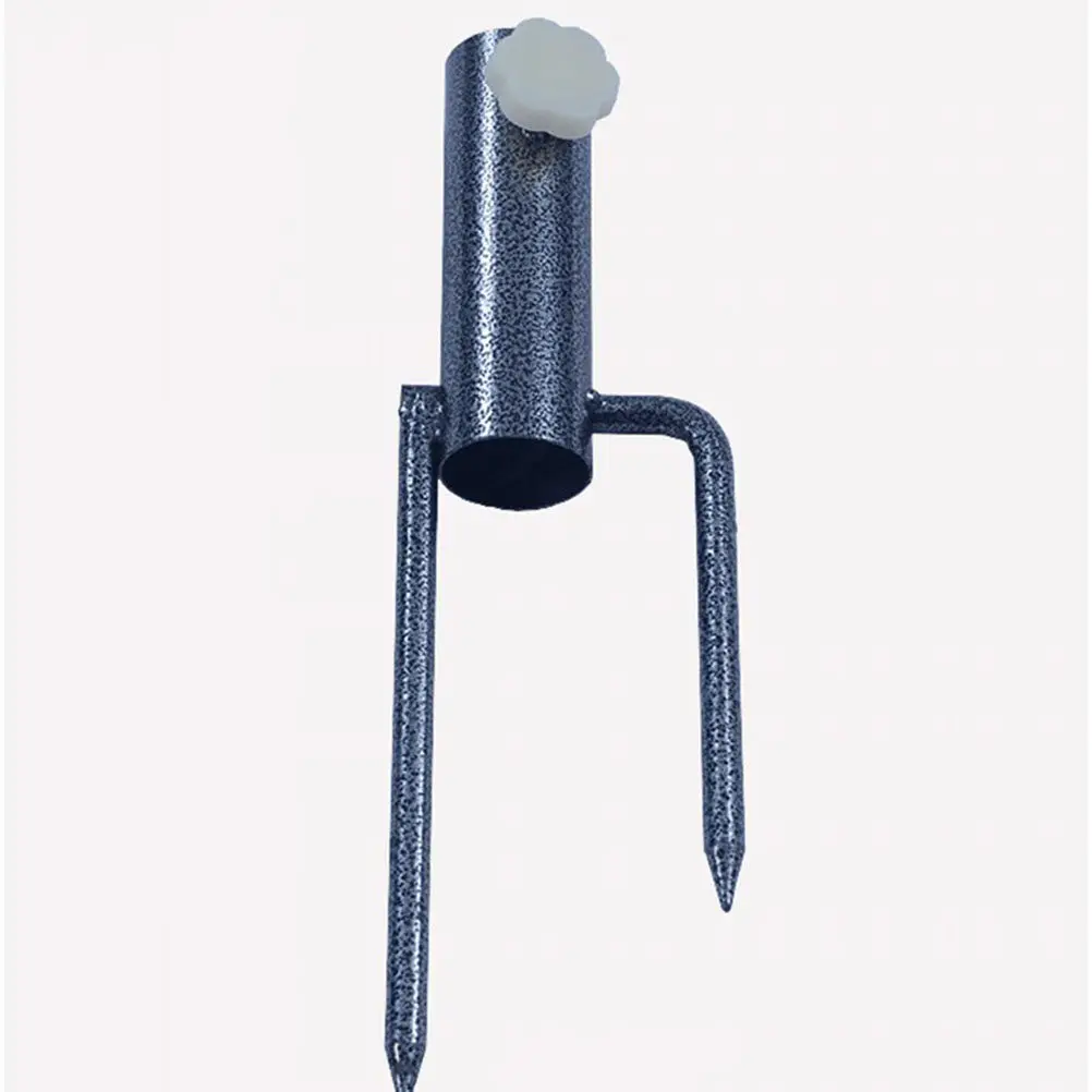 2 Piezas de Accesorios para Base de Sombrilla de Playa, Pico de Acero Negro de 25-32 mm con Tornillo de Mariposa para Sujetar, Anclaje para Sombrilla de Exterior, Playa, Camping, Jardín