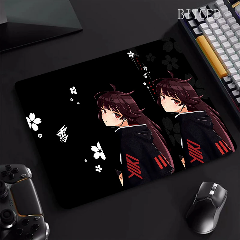 E-Sports Anime Girl Mouse Mat FPS Balance Yuki Aim Mouse Pad Ultrafine Surface Gaming Mousepad Laptop Desk Mat Rubber Table Mats