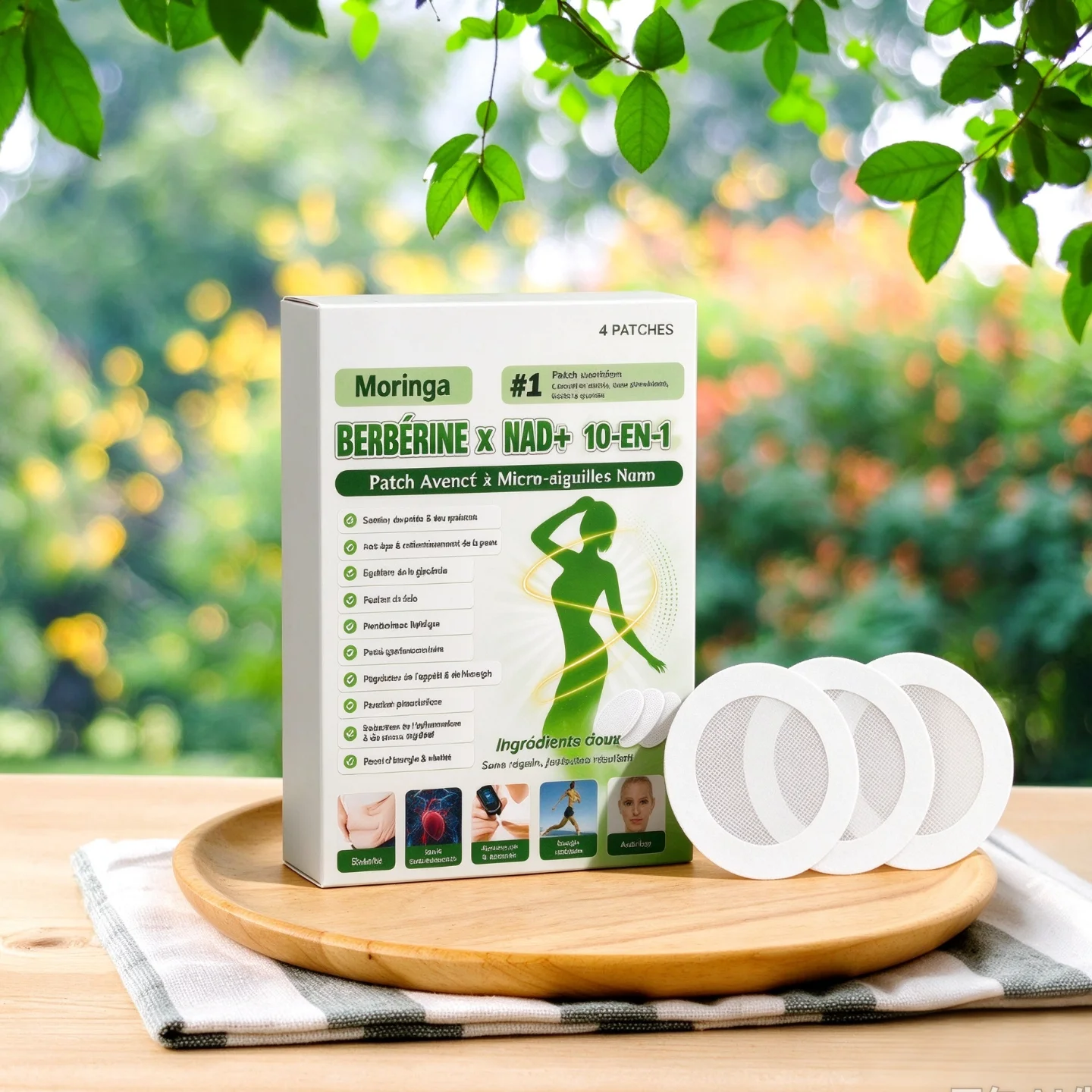 Moringa X Nad Nano Micro-Needle Patch For All Skin Types Skin Tightening Daily Body Care Patch