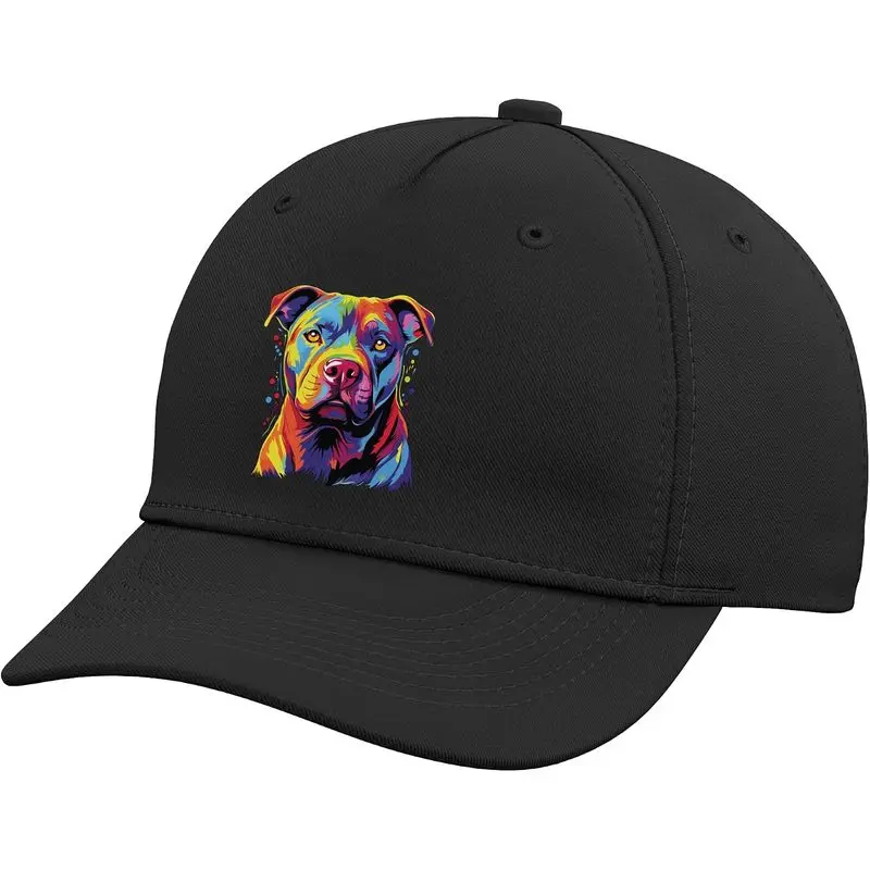 Watercolour Colourful Staffordshire Bull Terrier Dogs Adjustable Baseball Hat