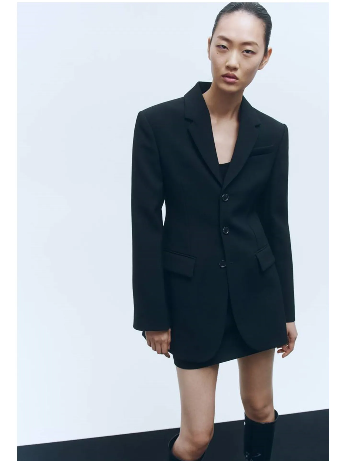 Autumn New Style Women's Casual Long Sleeve Notch Lapel Single Button Suit Jacket Top French Style Standard Fit Polyester