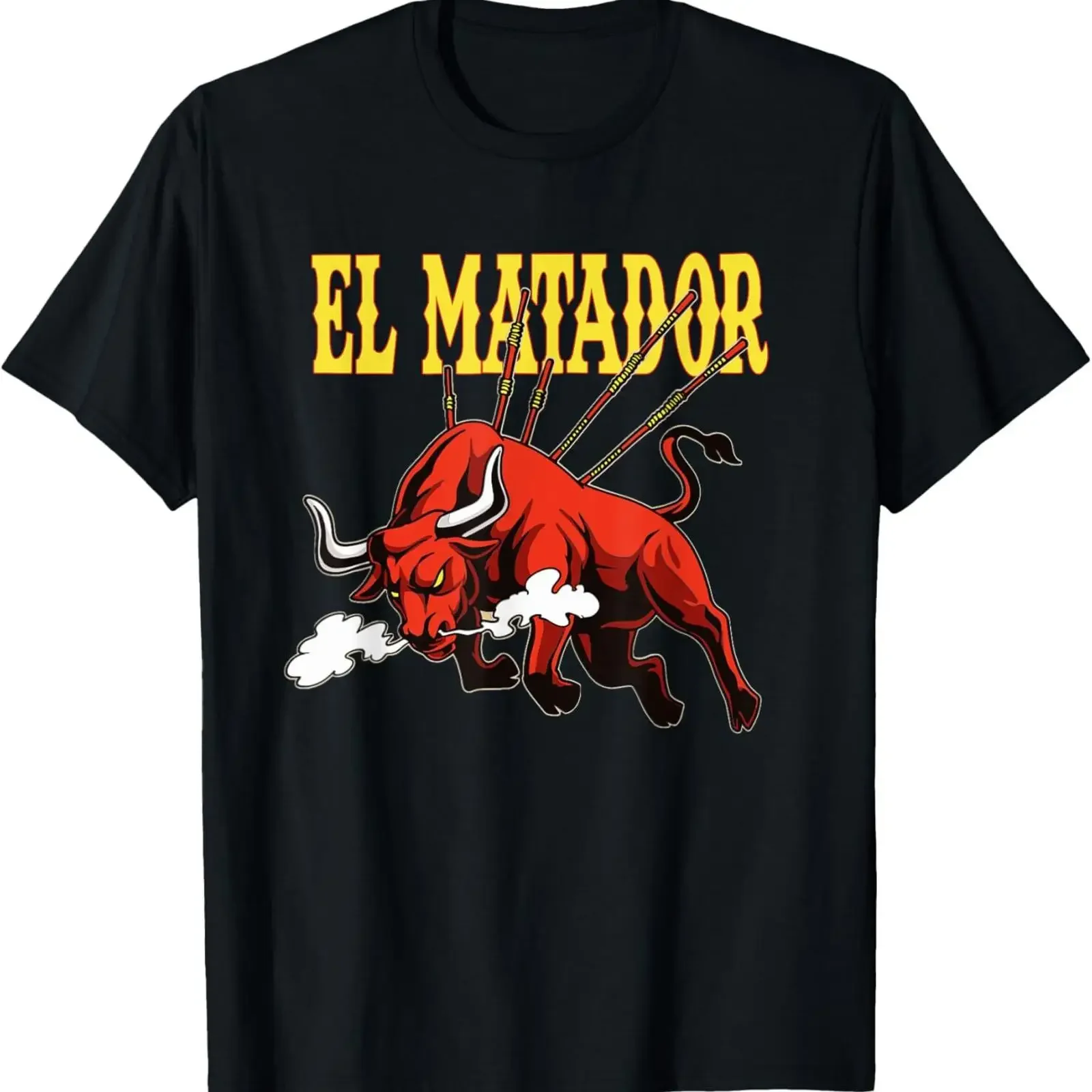 El Matador Bullfighting Bullfighter Bull Torero T Shirt vintage Washed graphic Slightly Versatile homme Top For Everyday Wear