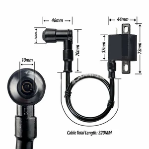 Hochdruck -Motorradzündungsspule, Schwarz, ATVs, Roller, Karts, UTVs, 50, 70, 110, 125, 150, 200, 250cc, 12V 6 Hauptverkaufszündungsspule 12V - №4