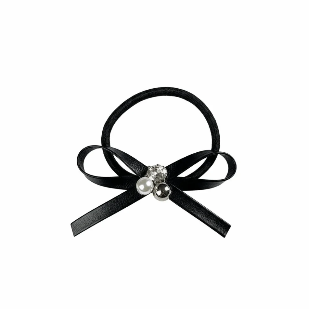 

Модный черный мемориальный черный коготь для волос с бантом, тканевый бант, резинка для волос, заколка для волос для девочек