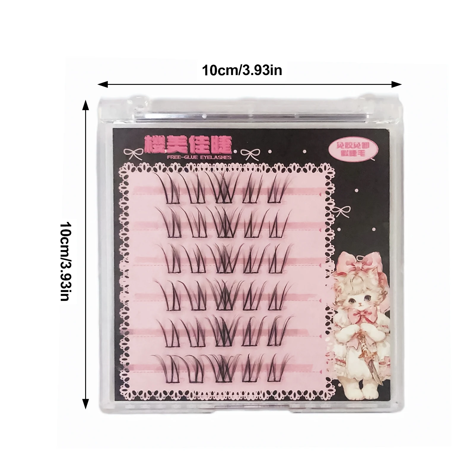 Natural Look False Eyelashes No Glue Individual Cluster Lashes Easy Apply Thai Style False Eyelashes DIY Cosplay makeup