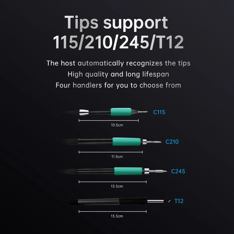 ALIENTEK T200 Soldering Station Compatible Soldering Iron Tip 210/245/115/T12 Handle Control Temperature Welding Rework Station