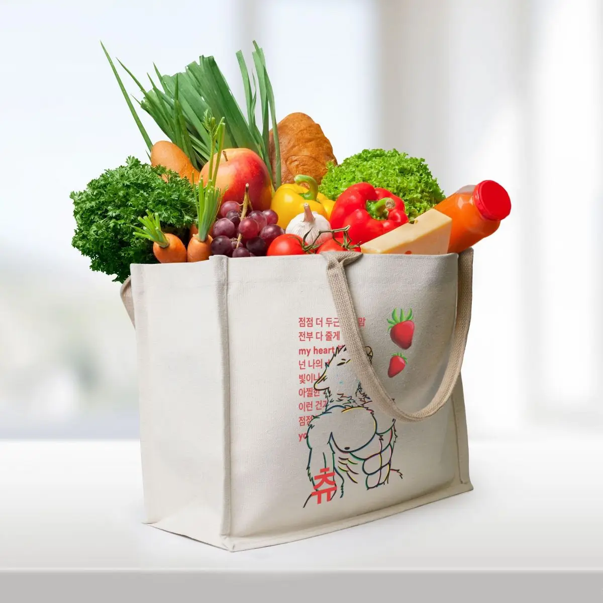 Strawberry Werewolf (CHUU) Tote Bag sac pour femme tote bags men bags woman 2025