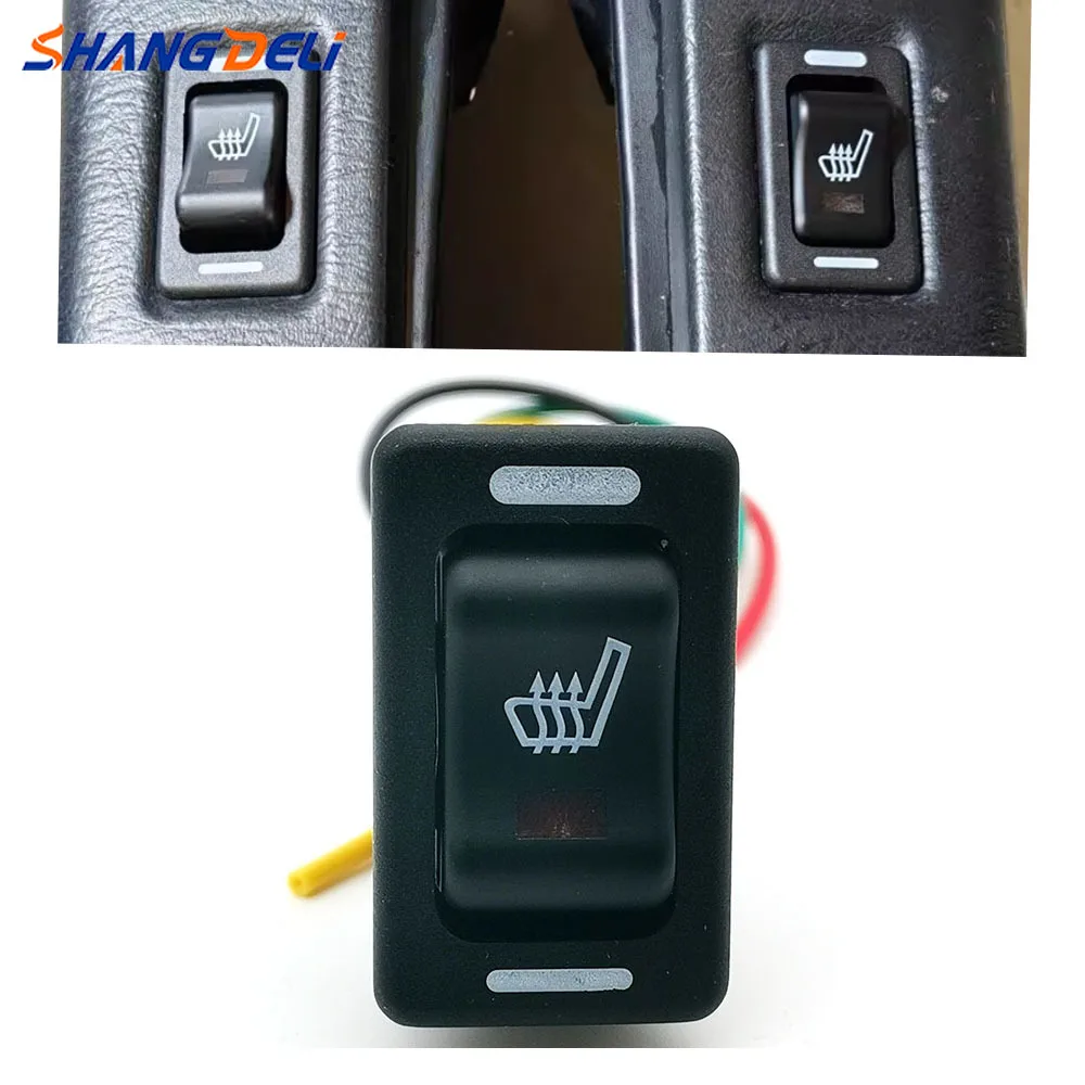 Auto High und Low Gear Sitzheizter Schalterknopf Sitzheizungsschalter Wippschalter Passend für Nissan Patrol Y60 Paladin