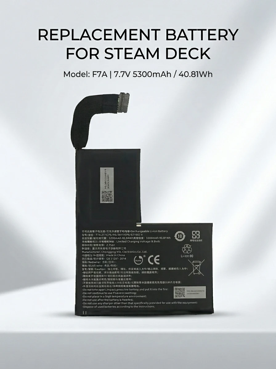 7.7V 5300mAh F7A Replacement Battery For Steam Deck Game Console Accessories Parts