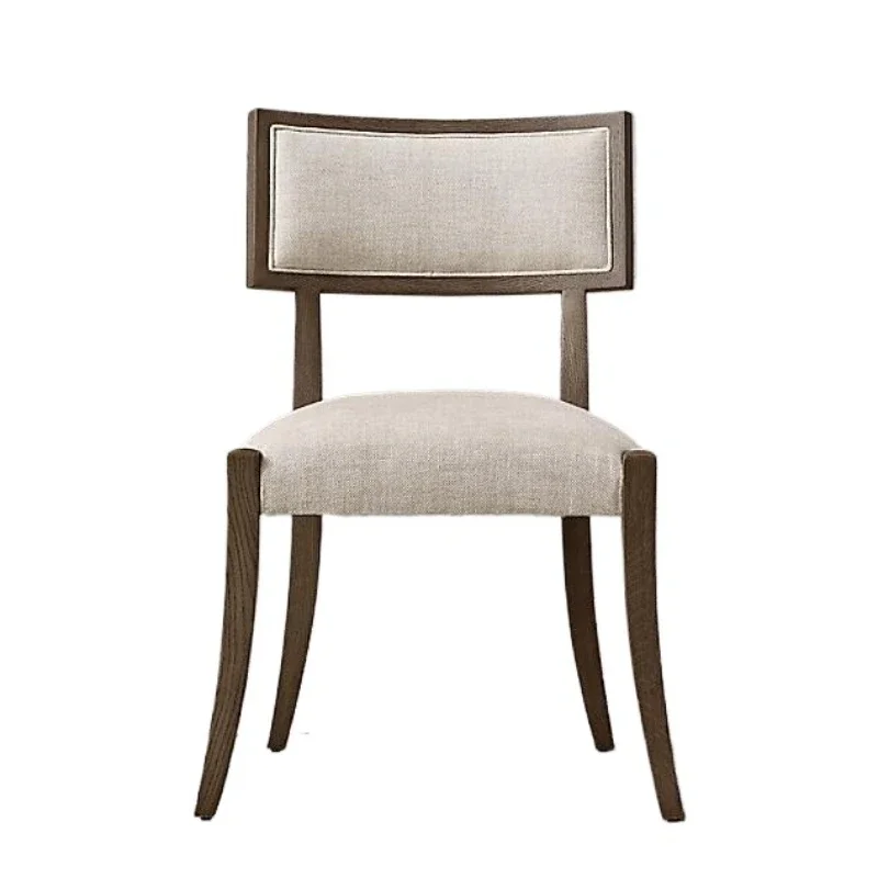 

Furniture Italian Modern Solid Wood Dining Chair Nordic Simple Oak Fabric Chair British Classical Solid Wood