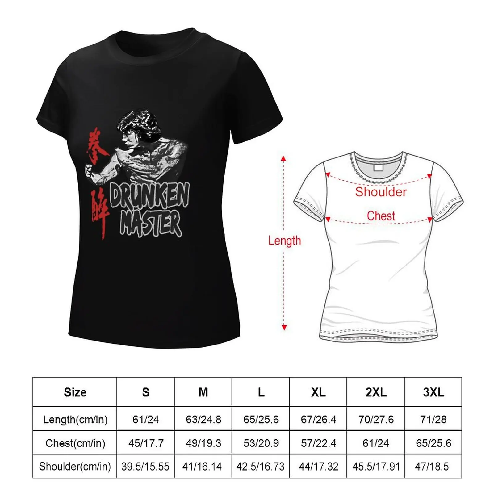 Jackie Chan Drunken Master Kung Fu Martial Arts Fighter Es T-shirt Blouse lady clothes cute tops cropped t shirts for Women